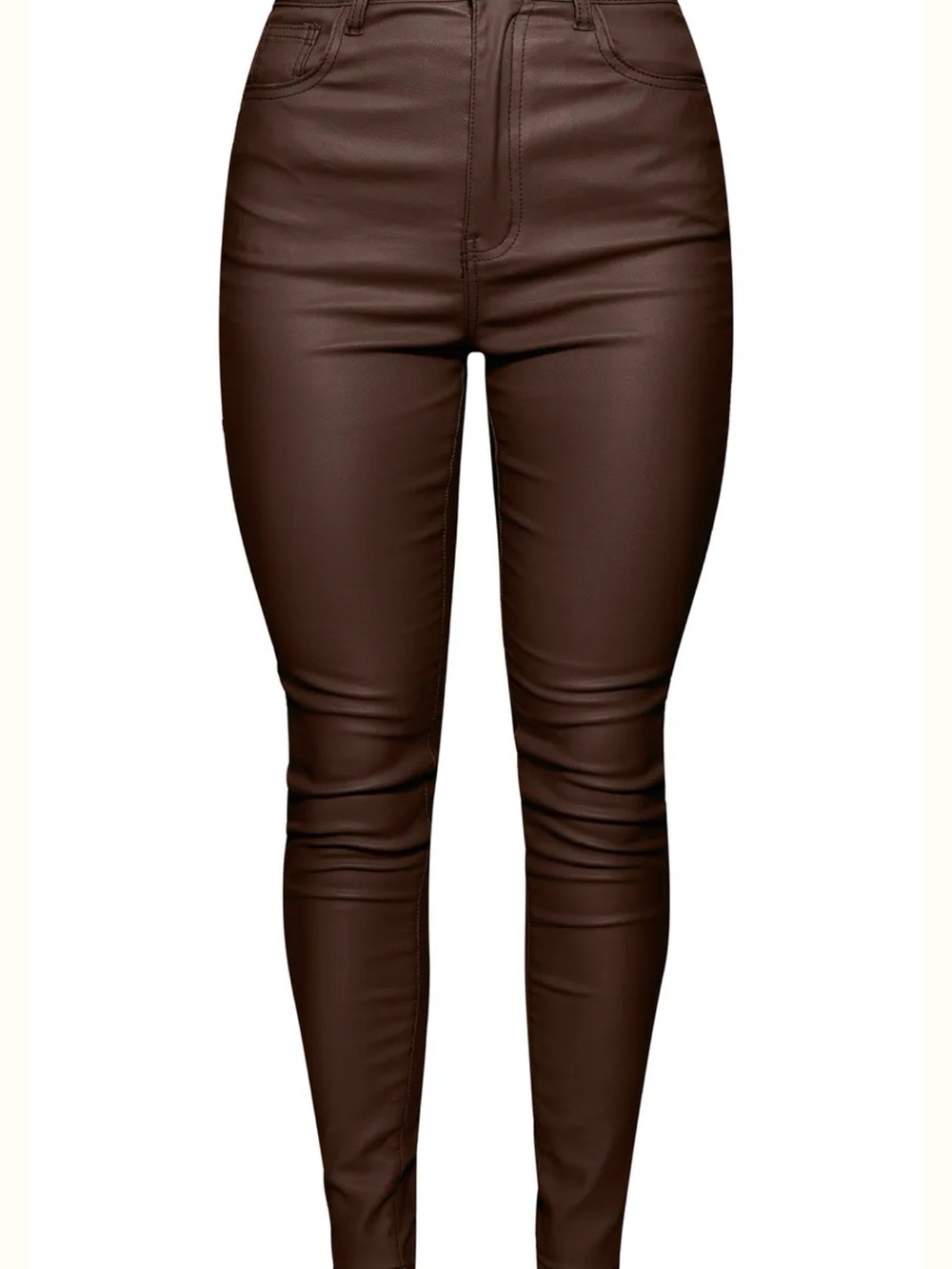 PrettyLittleThing Chocolate Brown High-Waist Skinny Jeans